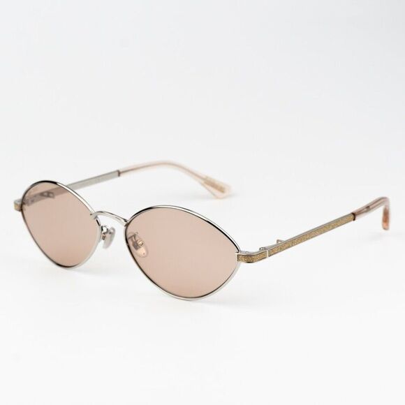 NEW Jimmy Choo SONNY/S  9F6/2S Peach Palladium Pink Oval Metal CHAIN Women - Picture 6 of 15